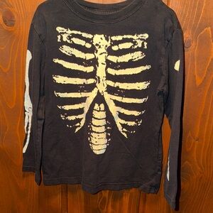 Place Black Skeleton Print Long Sleeve Tee